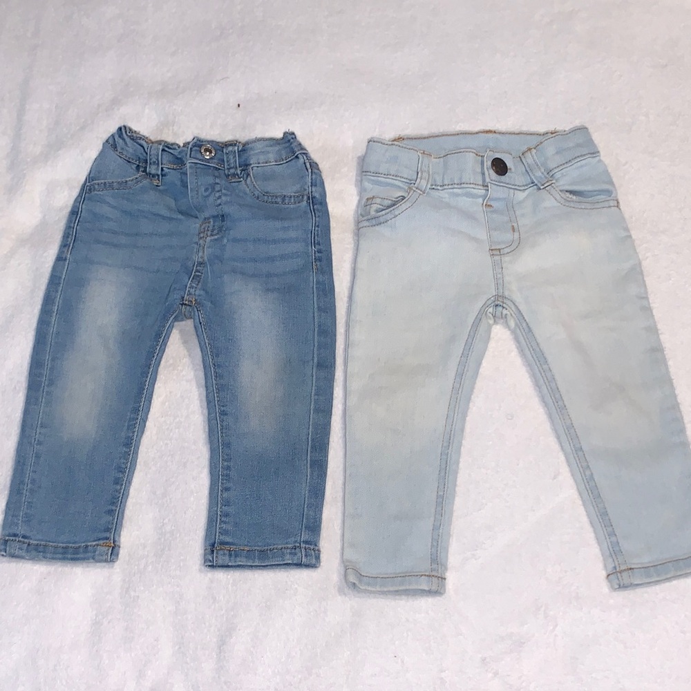 Garanimals Two-Tone Denim Jeggings - Medium Blue & Light Blue